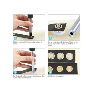 Rustark Juego de 500 ojales de 316 pulgadas juego de