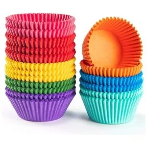 Gifbera Forros estándar para cupcakes Bright Rainbow para_4