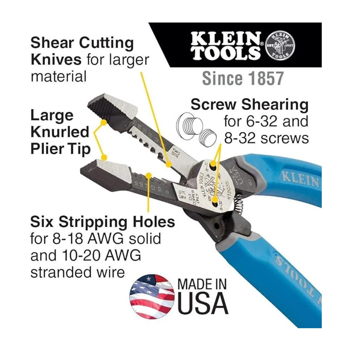Klein Tools K12035 KleinKurve Cortadores de alambre_2