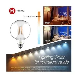 Helloify Bombillas de filamento Edison LED vintage_2