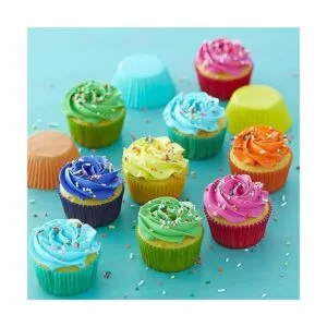 Gifbera Forros estándar para cupcakes Bright Rainbow para_5