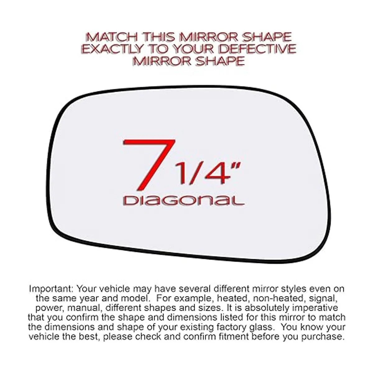 Montaje del espejo lateral del conductor de cristal