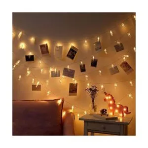 Dopheuor Cadena de luces LED con clip de fotos funciona_3
