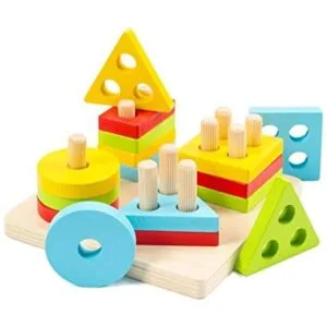Juguetes Montessori de madera para clasificar y apilar_1