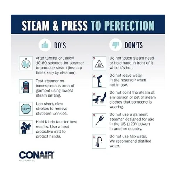 Conair Vaporizador de tela de mano Turbo Extreme Steam_6