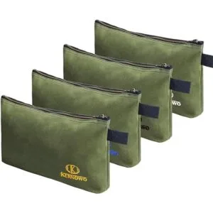 KERNOWO Paquete de 4 bolsas de herramientas de lona con