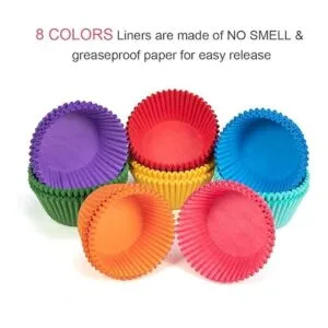 Gifbera Forros estándar para cupcakes Bright Rainbow para_2