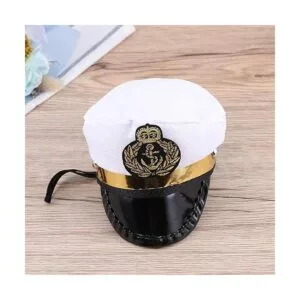 Amosfun Sombrero de capitán de mascotas marineros