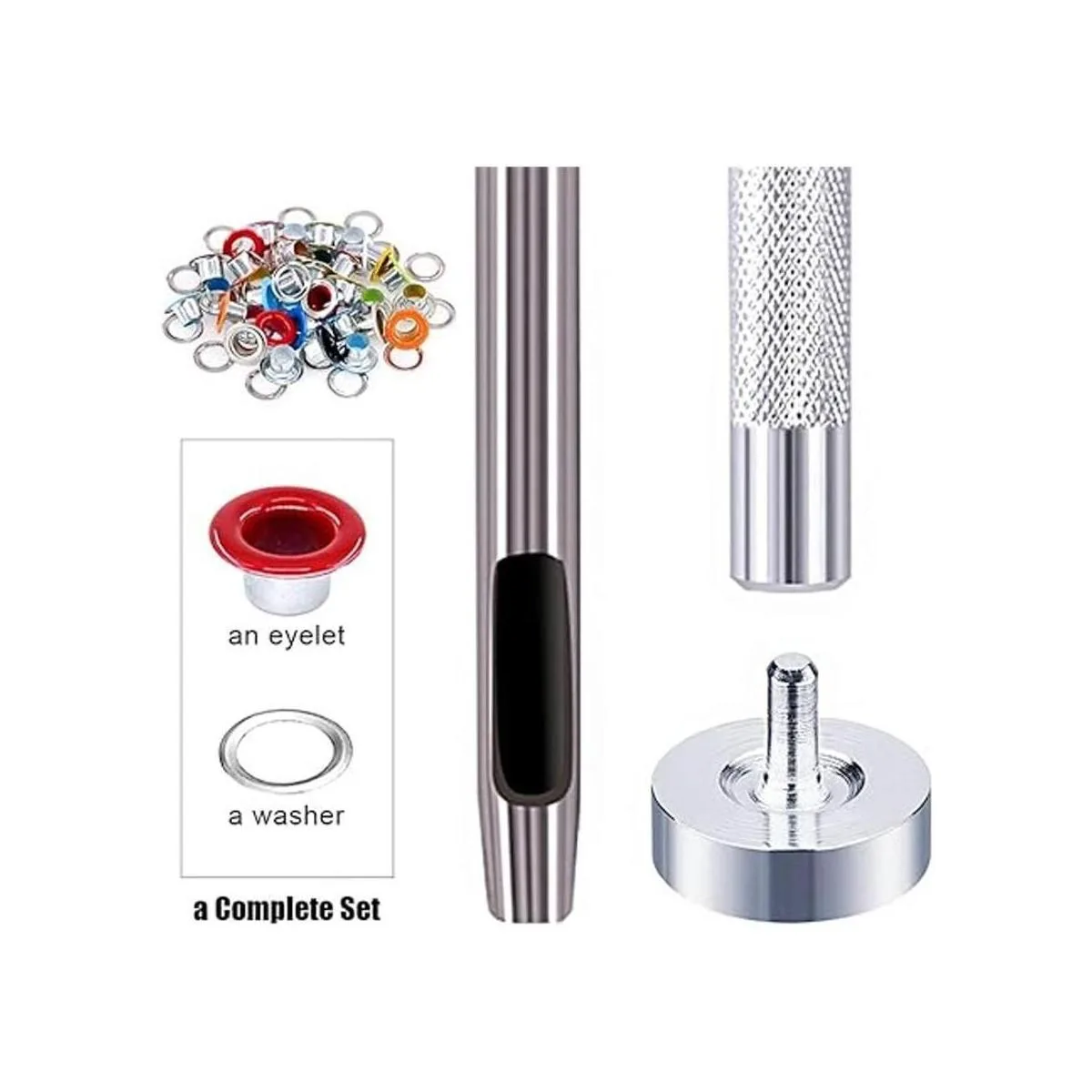 Rustark Juego de 500 ojales de 316 pulgadas juego de