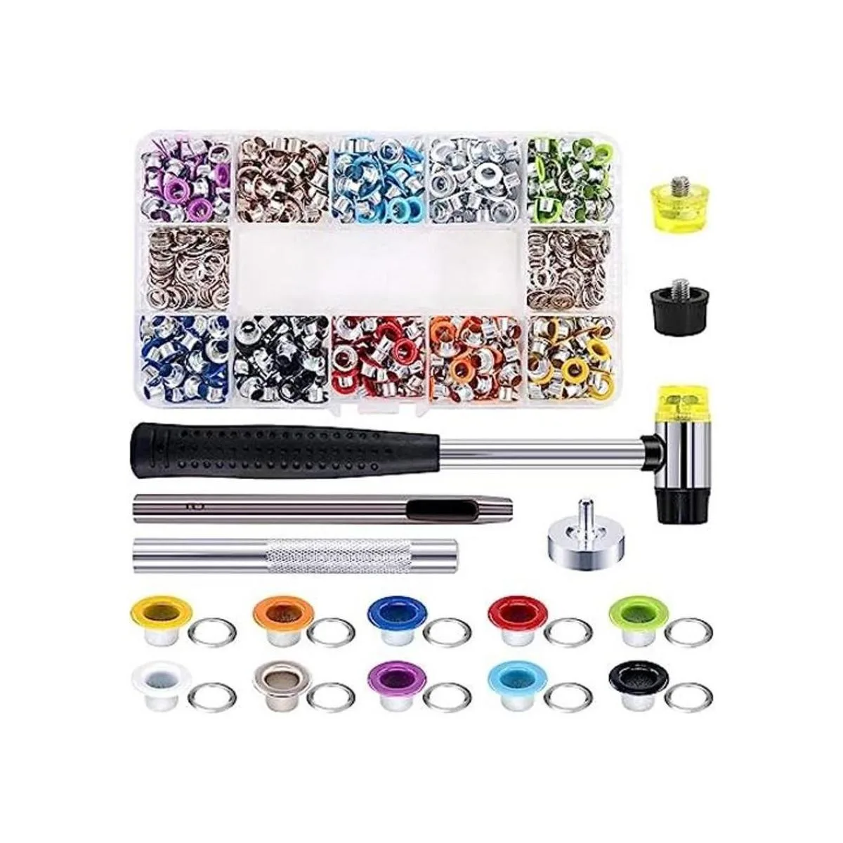 Rustark Juego de 500 ojales de 316 pulgadas juego de