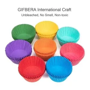Gifbera Forros estándar para cupcakes Bright Rainbow para_3