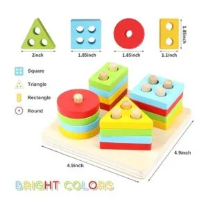 Juguetes Montessori de madera para clasificar y apilar_4