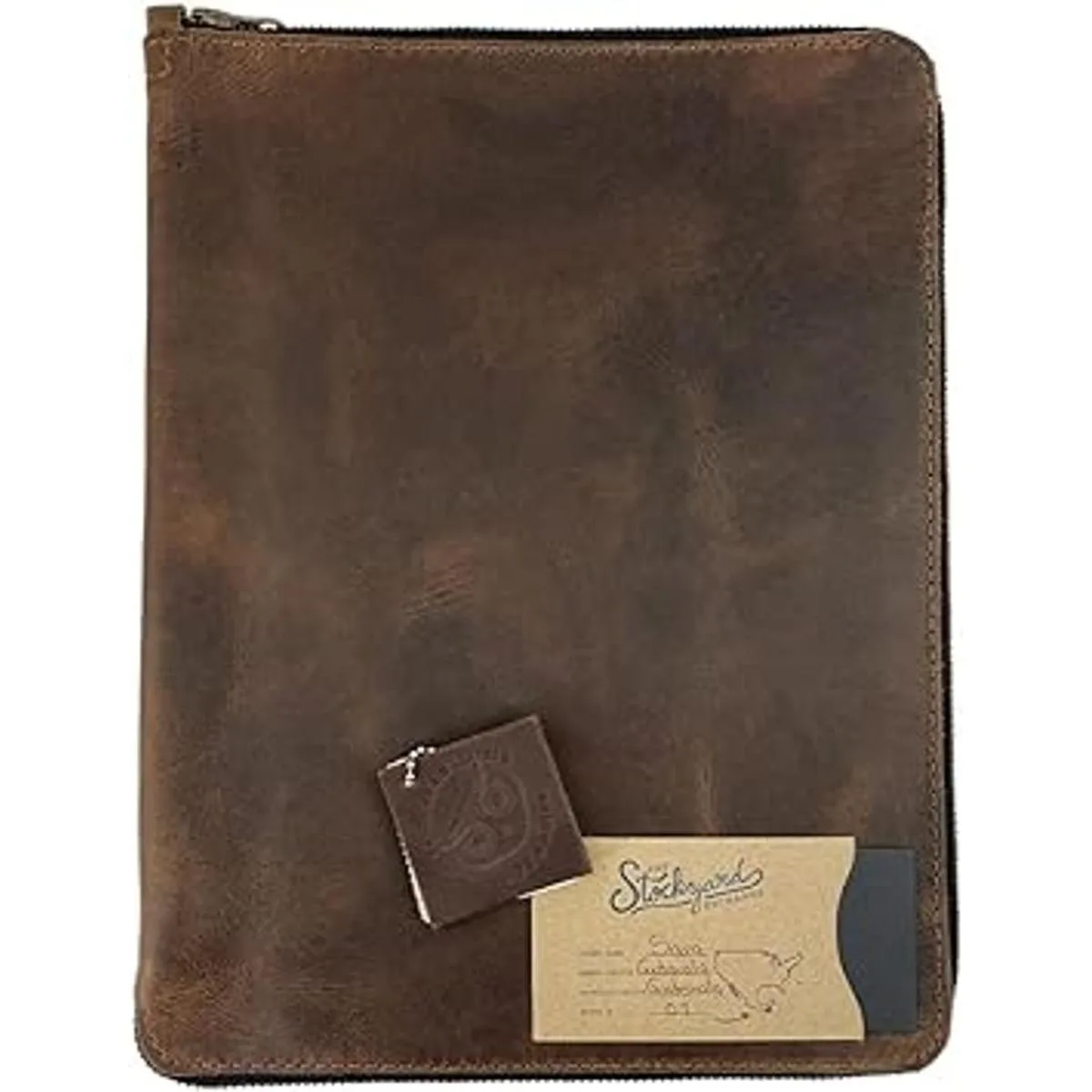 Hide Drink Funda de cuero rústico duradero con_6