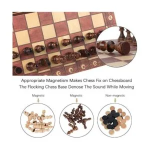 Luoyer Juego de cuadros de ajedrez 3 en 1 juego de mesa_2