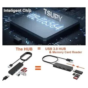 TSUPY Hub USB 3.0 Multi USB Data HUB con cable extendido_6