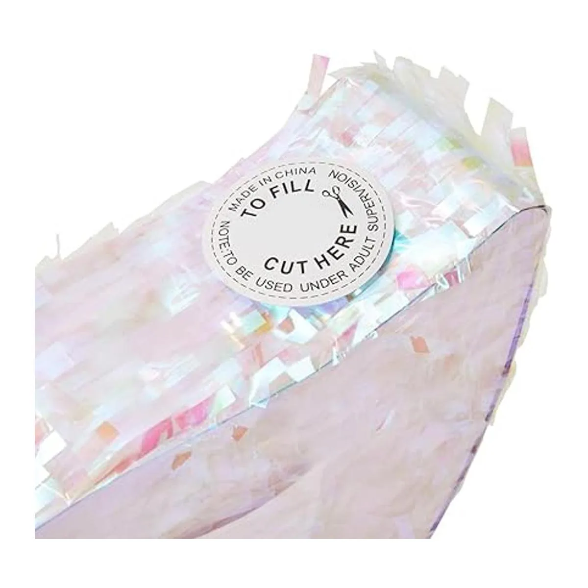 Piñata de cisne blanca iridiscente para niñas decoración_3