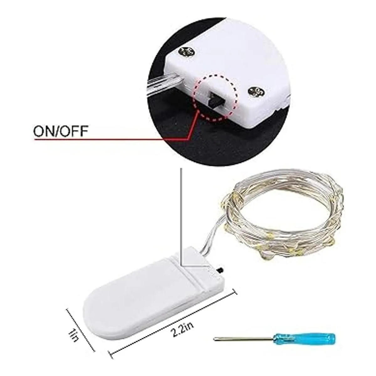 Cynzia Paquete de 36 luces de hadas funcionan con pilas