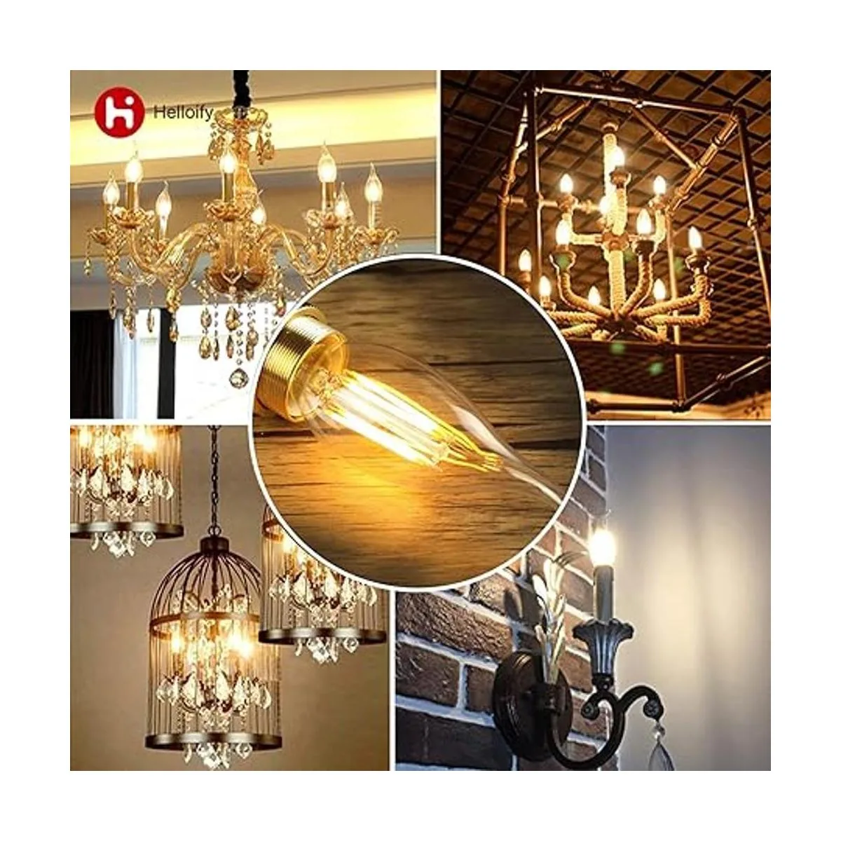 Helloify Bombillas LED Edison de filamento vintage de 60_5