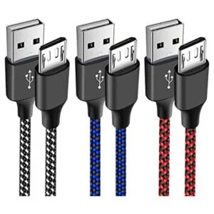 Cable micro USB cargador Android paquete de 3 cables de_1