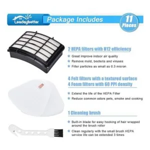 2 filtros HEPA 4 de espuma y fieltro para Shark_4