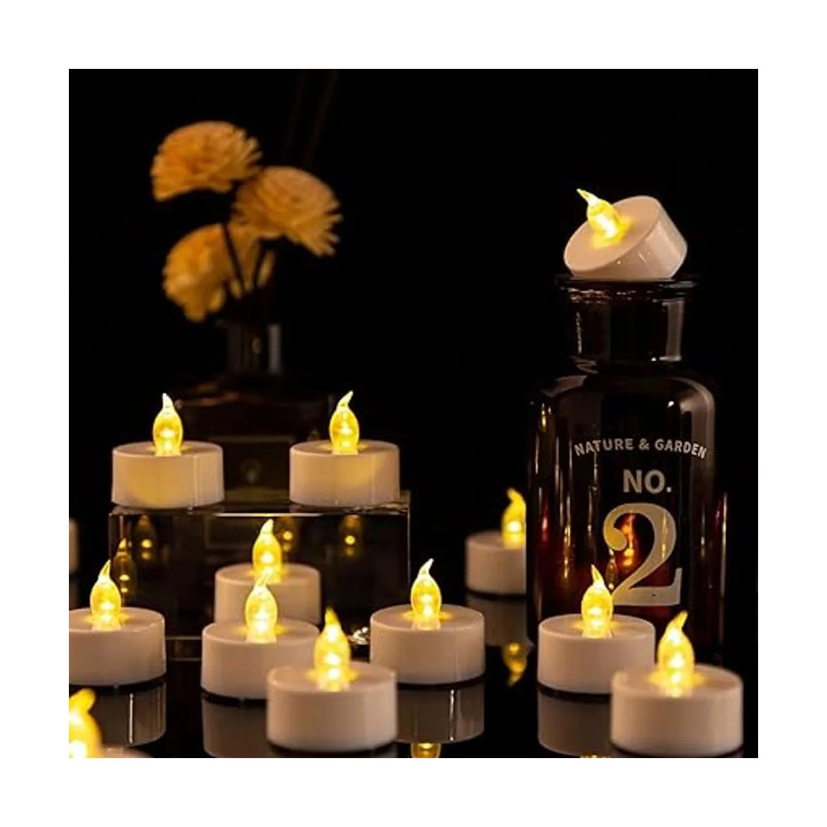 Nancia Luces de té paquete de 150 velas LED sin llama