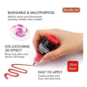 Shuttle Art Juego de pintura de tela 45 colores pintura