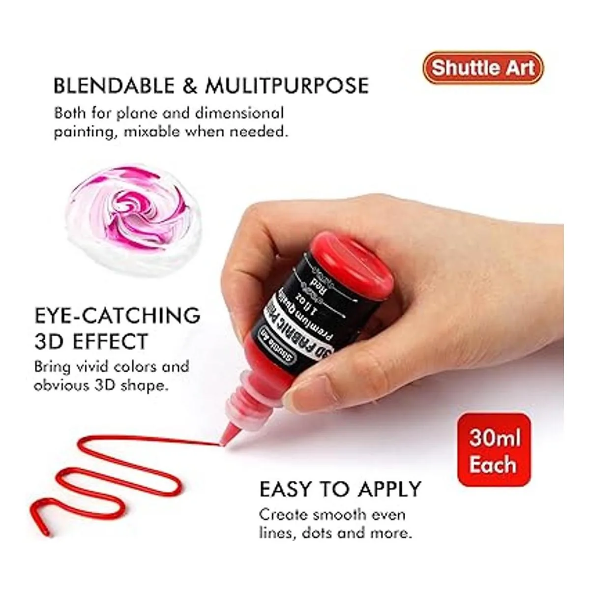 Shuttle Art Juego de pintura de tela 45 colores pintura