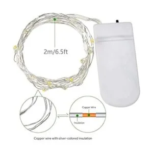 Cynzia Paquete de 36 luces de hadas funcionan con pilas