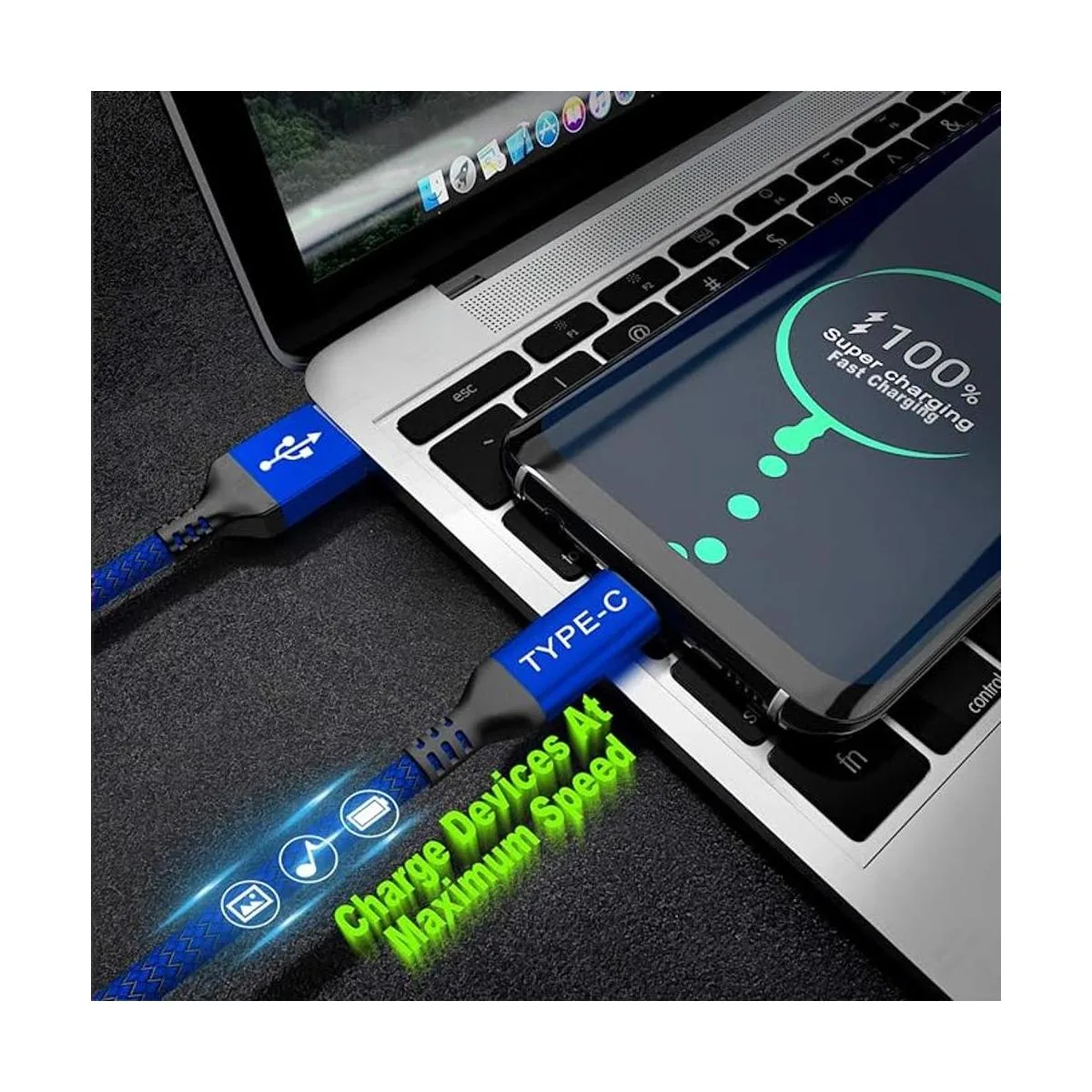 Cable de carga USB tipo C paquete de 3 1.53.36.6