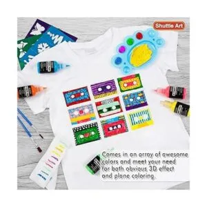 Shuttle Art Juego de pintura de tela 45 colores pintura