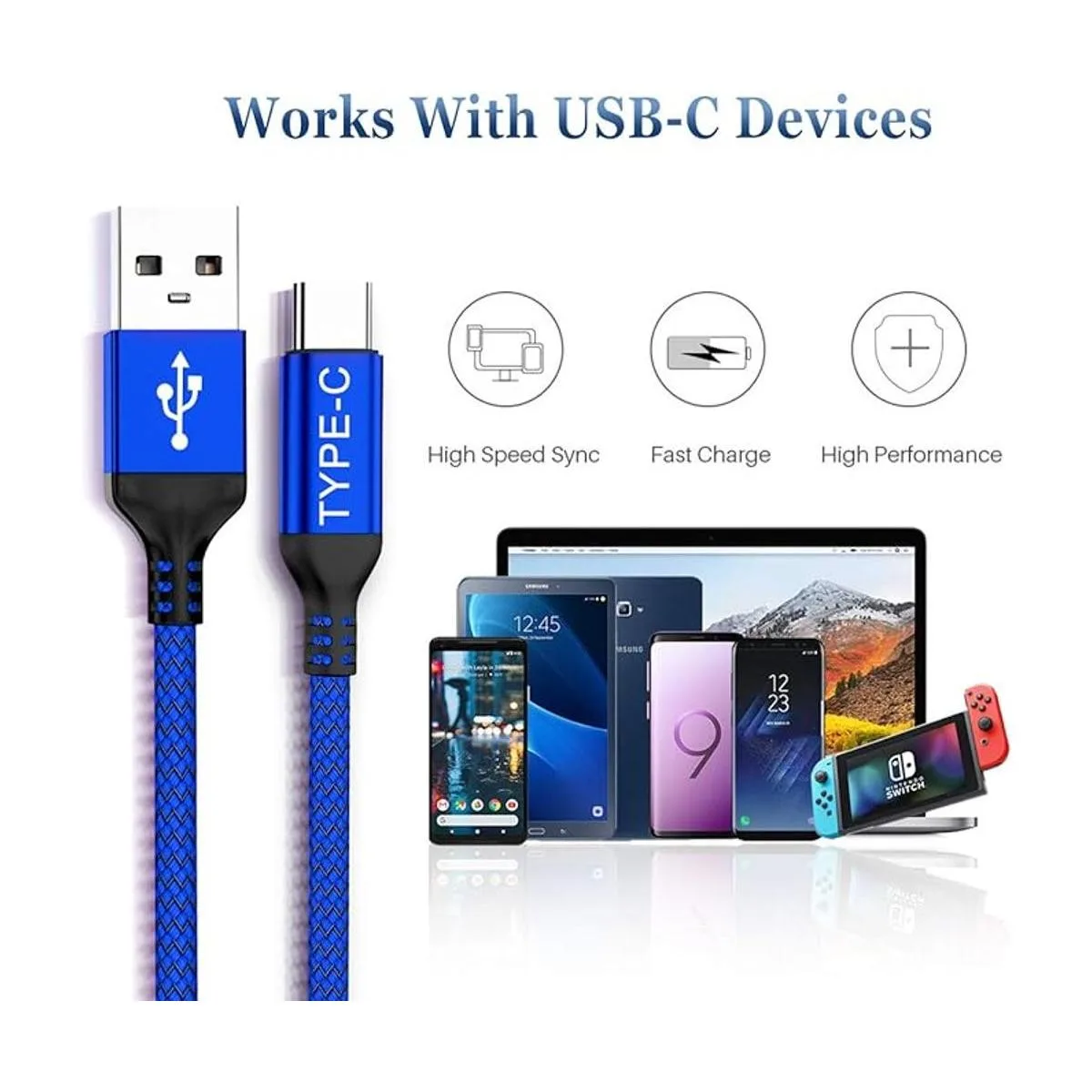 Cable de carga USB tipo C paquete de 3 1.53.36.6