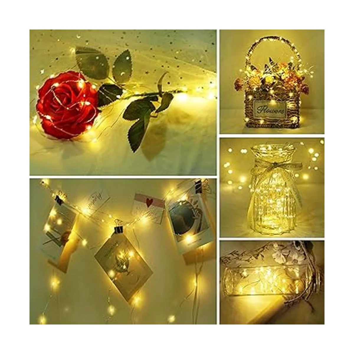 Cynzia Paquete de 36 luces de hadas funcionan con pilas