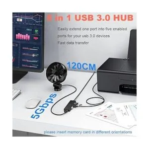 TSUPY Hub USB 3.0 Multi USB Data HUB con cable extendido_2