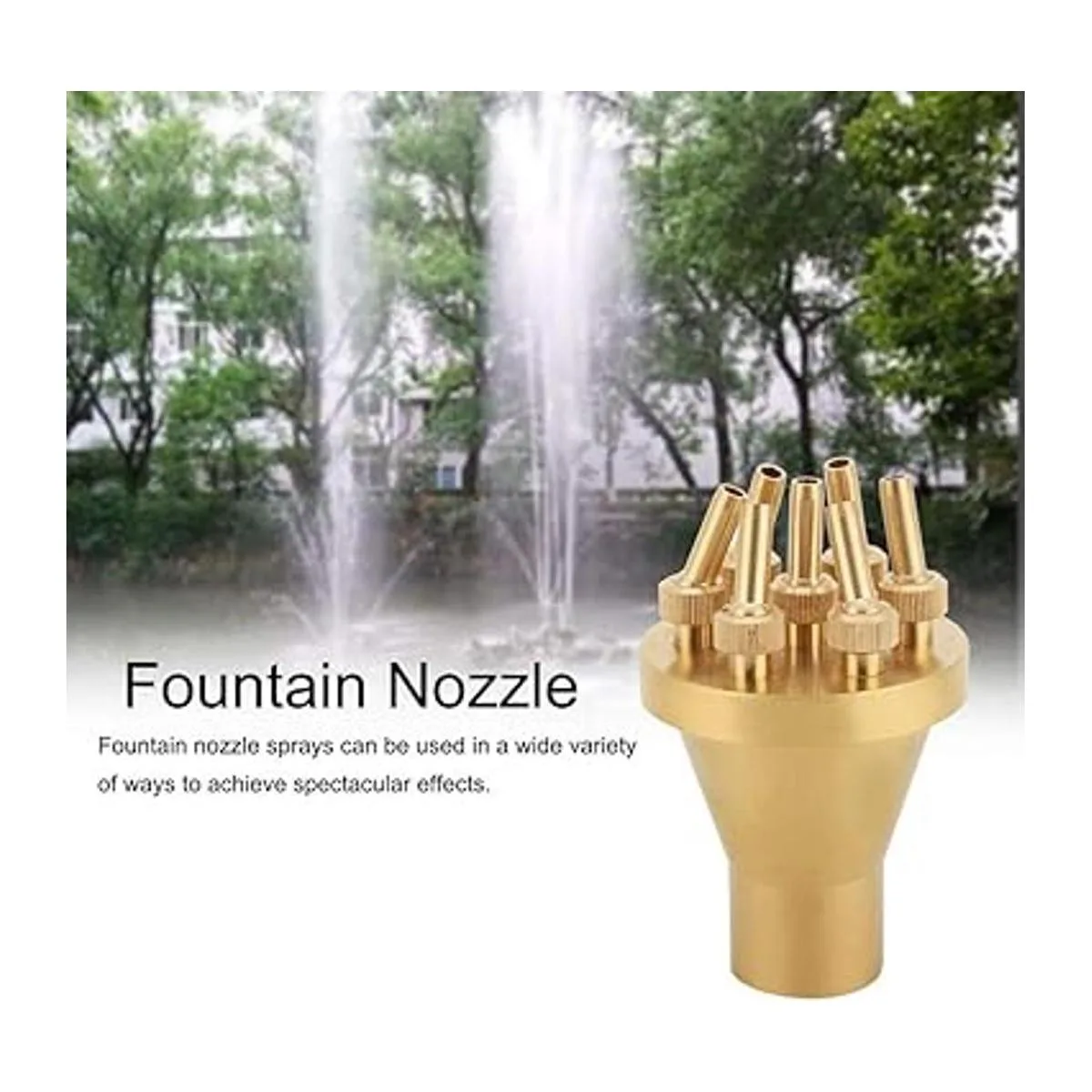 FNPT DN25 Boquilla de fuente de estilo recto central de 2