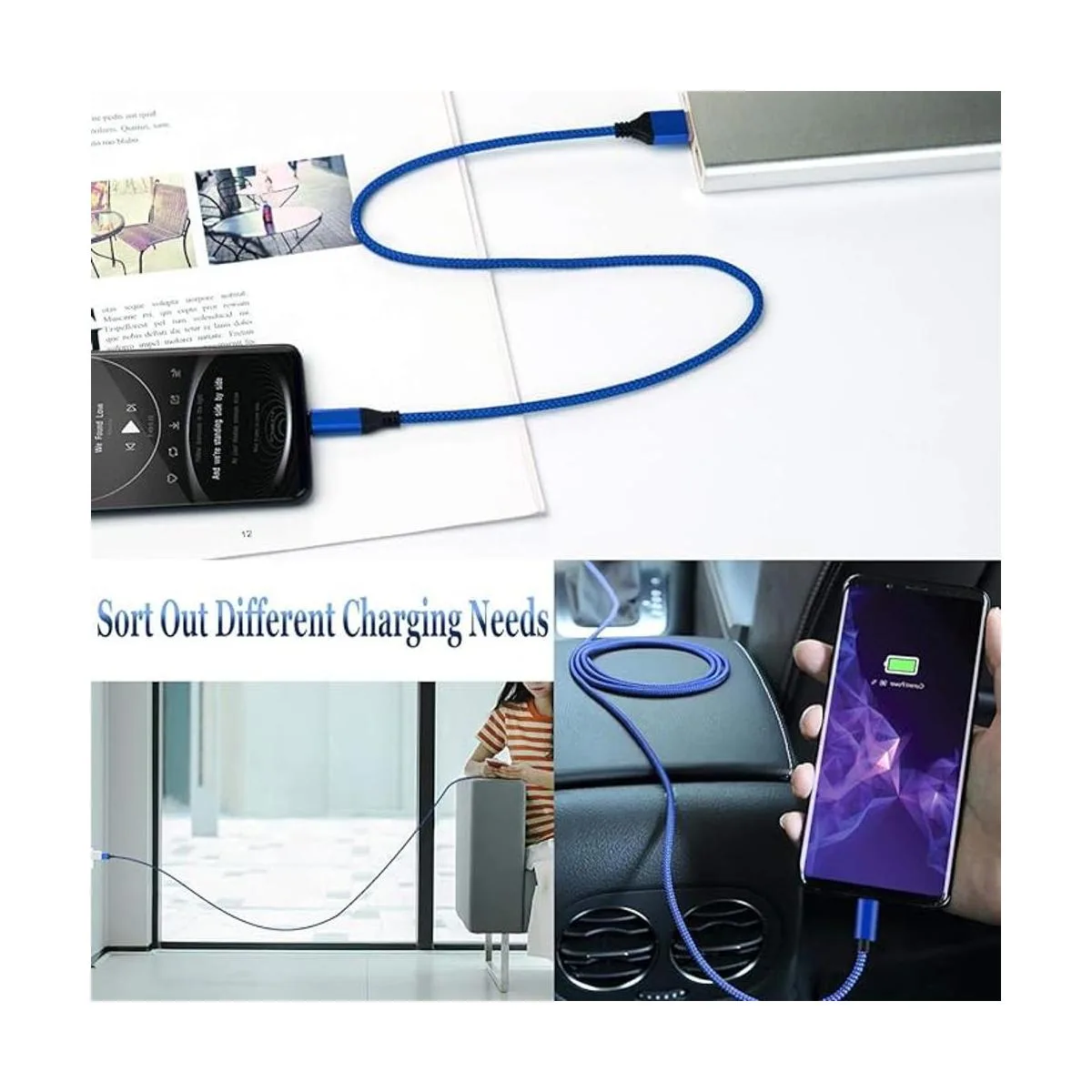 Cable de carga USB tipo C paquete de 3 1.53.36.6