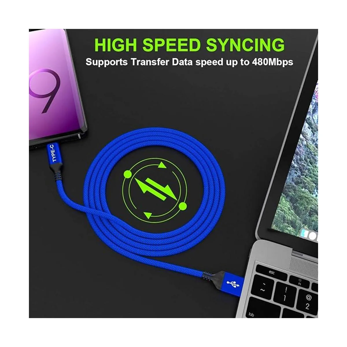 Cable de carga USB tipo C paquete de 3 1.53.36.6