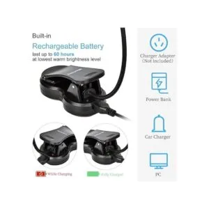 Merisky Luz de lectura LED con clip para libro en cama 3_3