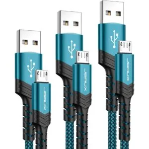JSAUX Cable de carga micro USB paquete de 3 unidades de_1