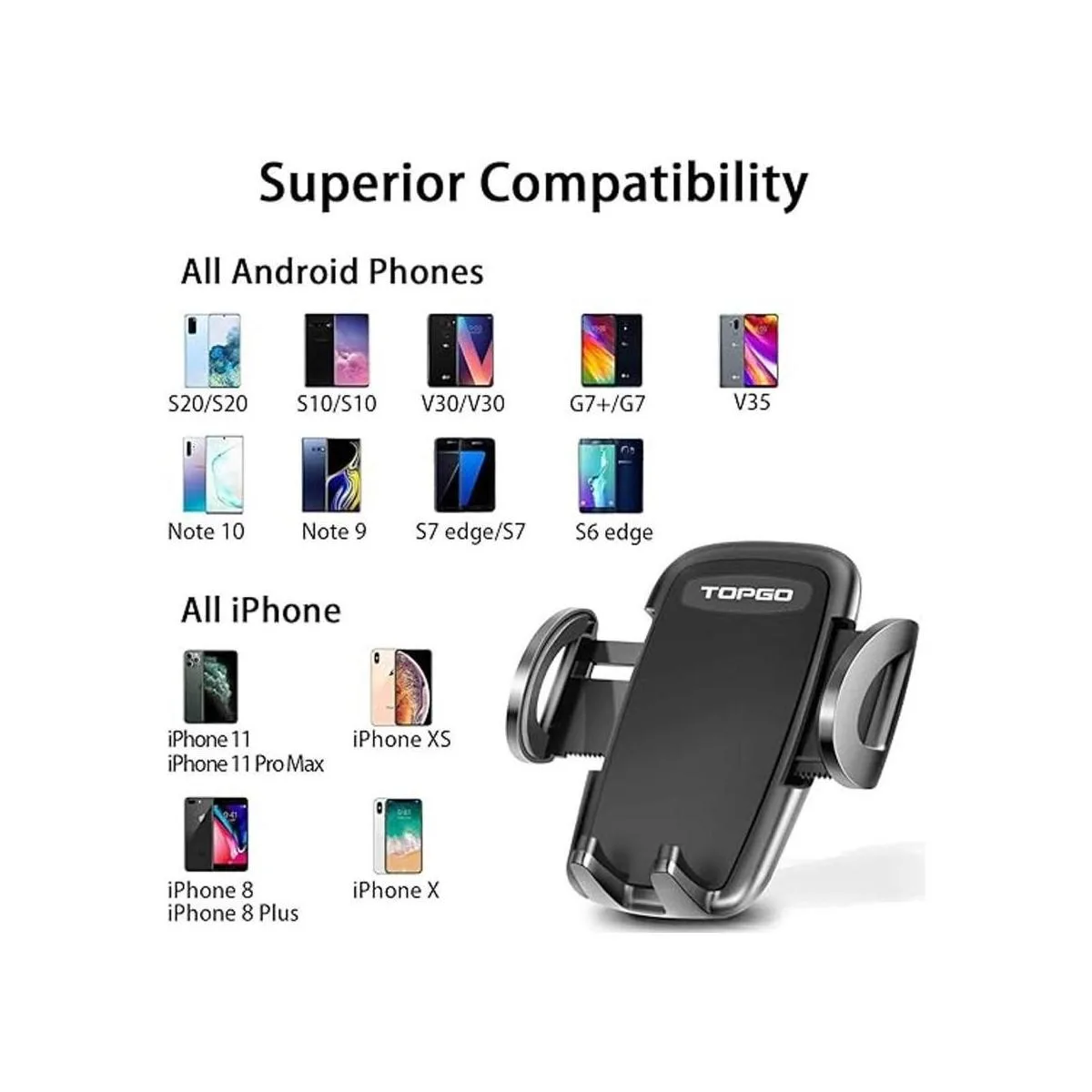 Soporte de teléfono para coche regulable para teléfonos_4