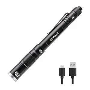 Linterna recargable IP67 impermeable con clip de bolsillo_1