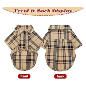 Camisa a cuadros para perros linda camiseta polo para