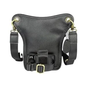 DK86 Riñonera de cuero genuino para motocicleta bolsa de_4