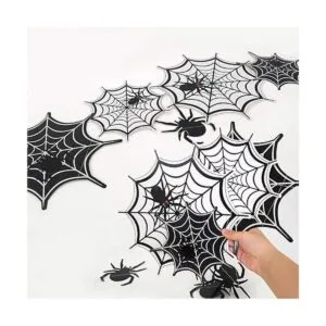 Cheerland Guirnalda de telaraña negra para decoración de_4