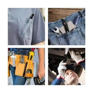 Linterna recargable IP67 impermeable con clip de bolsillo_4