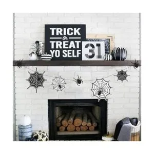 Cheerland Guirnalda de telaraña negra para decoración de_2