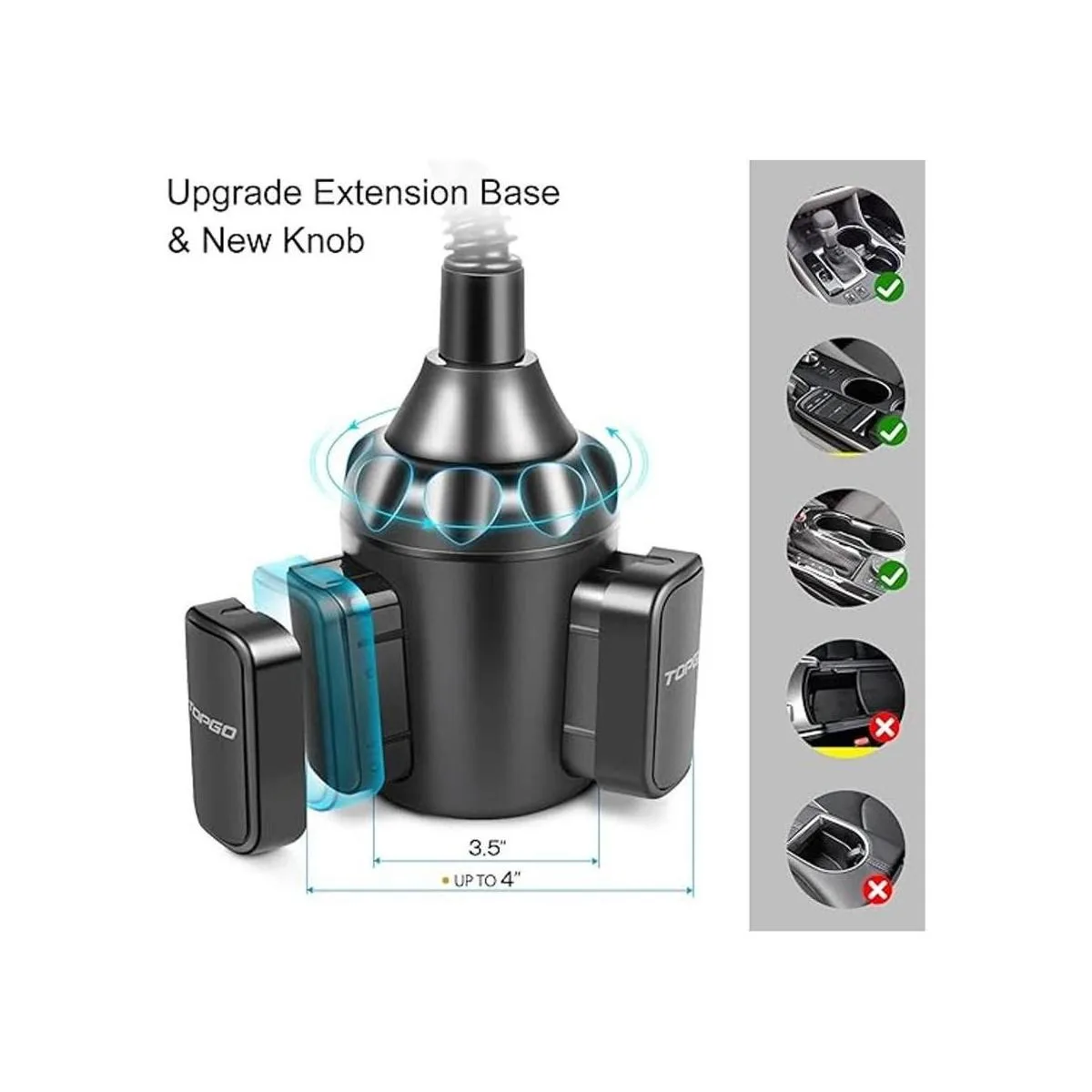 Soporte de teléfono para coche regulable para teléfonos_5