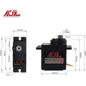 AGFRC Kit de servomotor de microservomotor de 0.32 oz_4