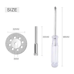 Rueda de corte de diamante 545 0.866 in 25 piezas con