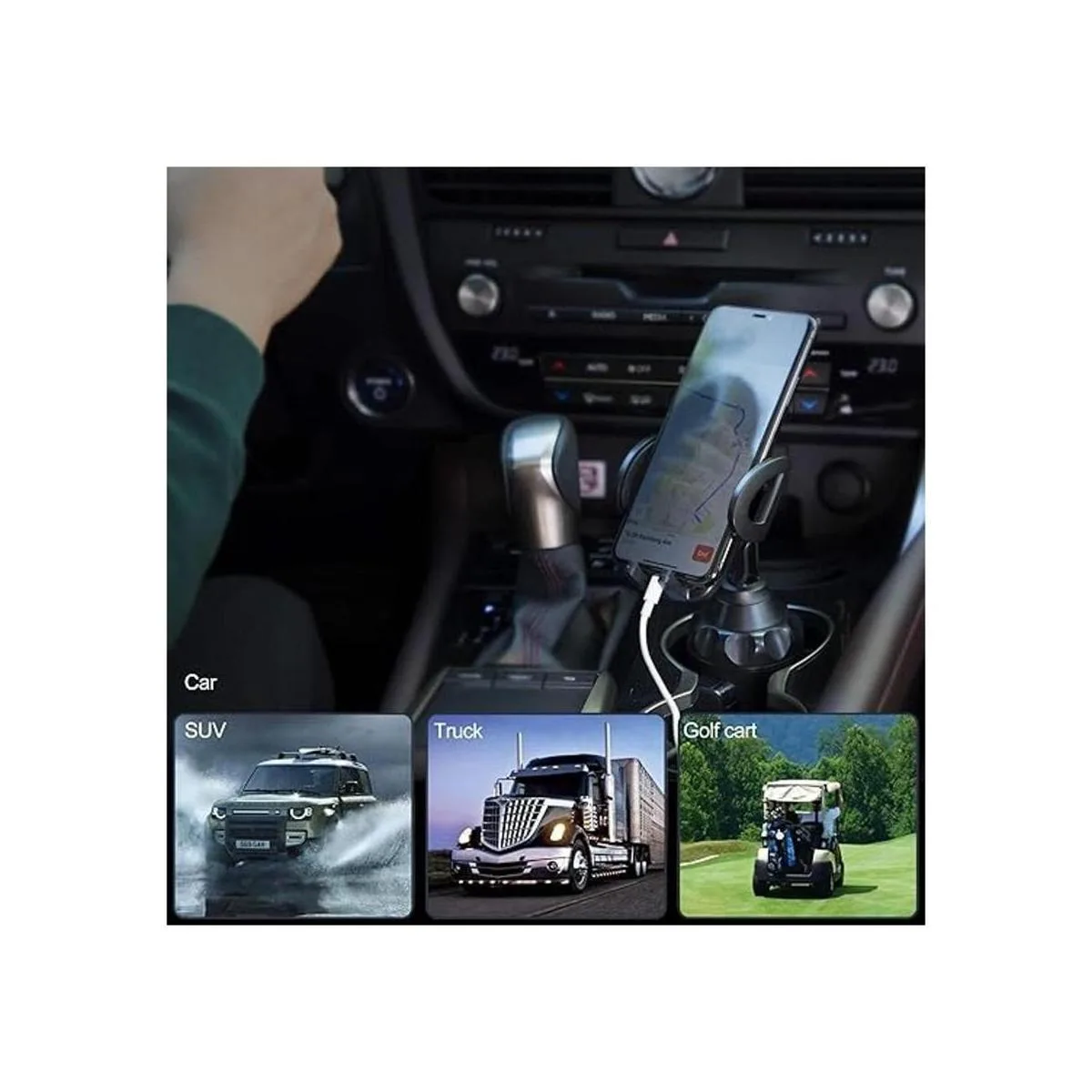 Soporte de teléfono para coche regulable para teléfonos_3