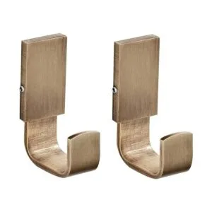 Flybath Ganchos de latón envejecido para toallas para